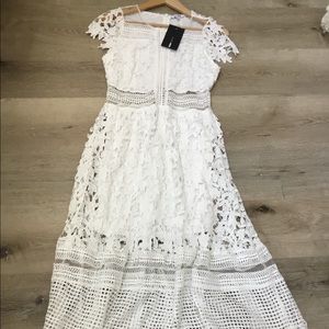 Full length crochet dress